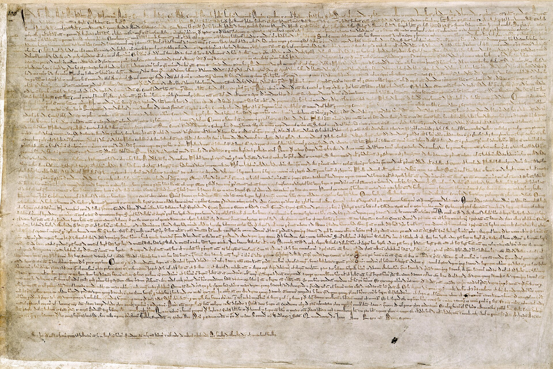 Magna Carta, British Library Cotton MS Augustus II.106
