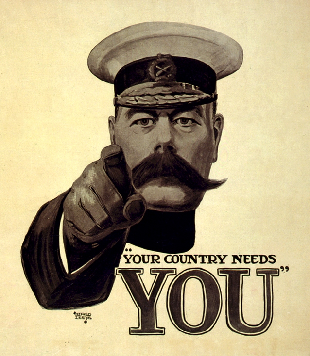 Alfred Leete's 1914 Lord Kitchener Wants You recruitment poster