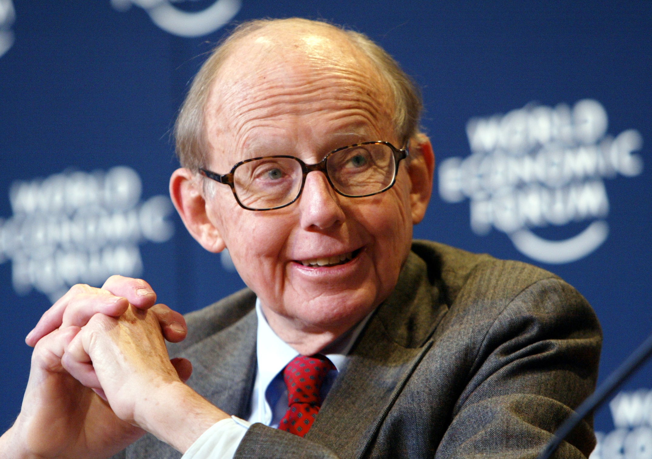 Portrait of political scientist Samuel P. Huntington in 2004