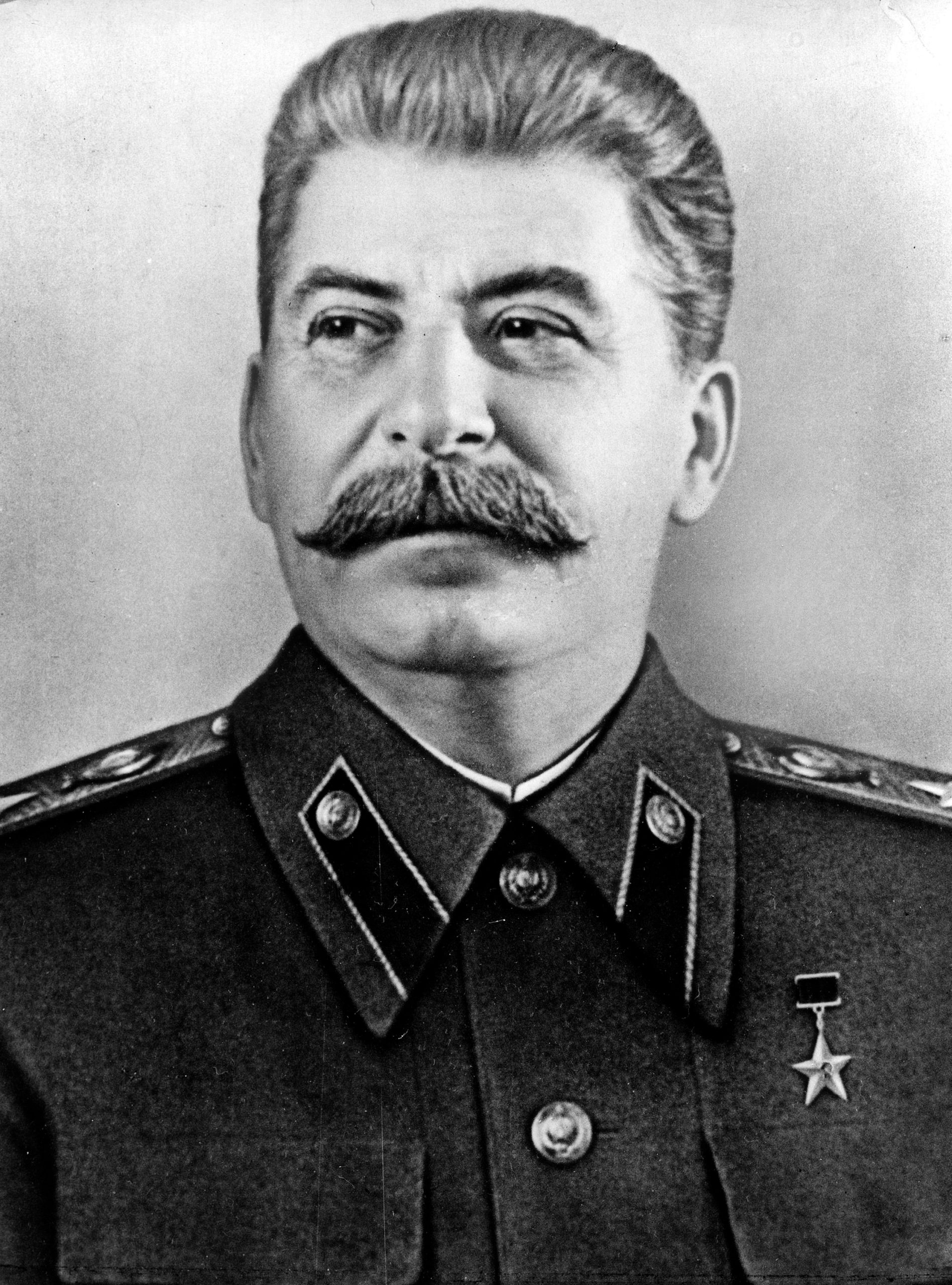 Official portrait of Joseph Stalin, leader of the Soviet Union from 1924 to 1953