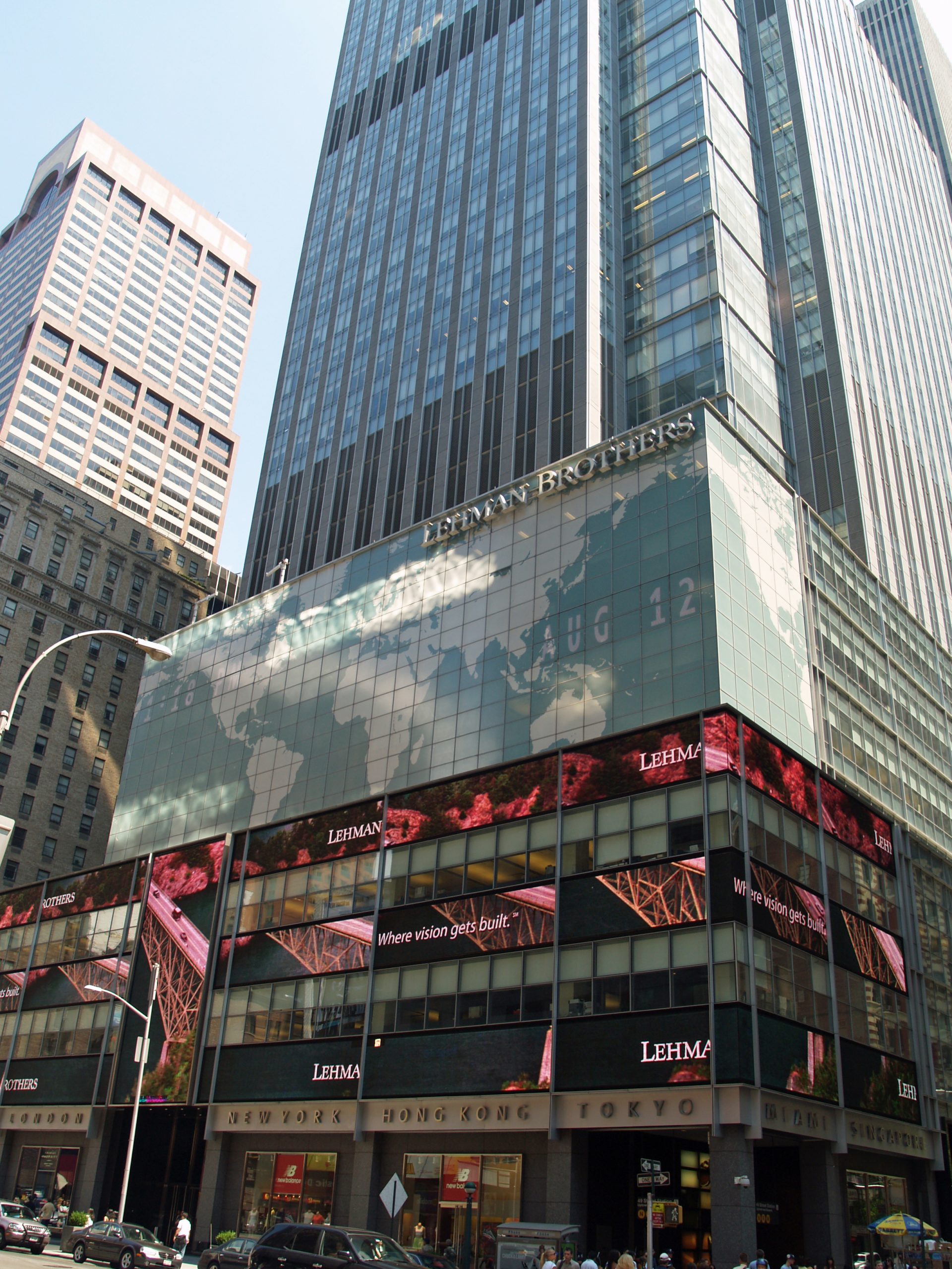 The Lehman Brothers headquarters building at 745 Seventh Avenue, New York