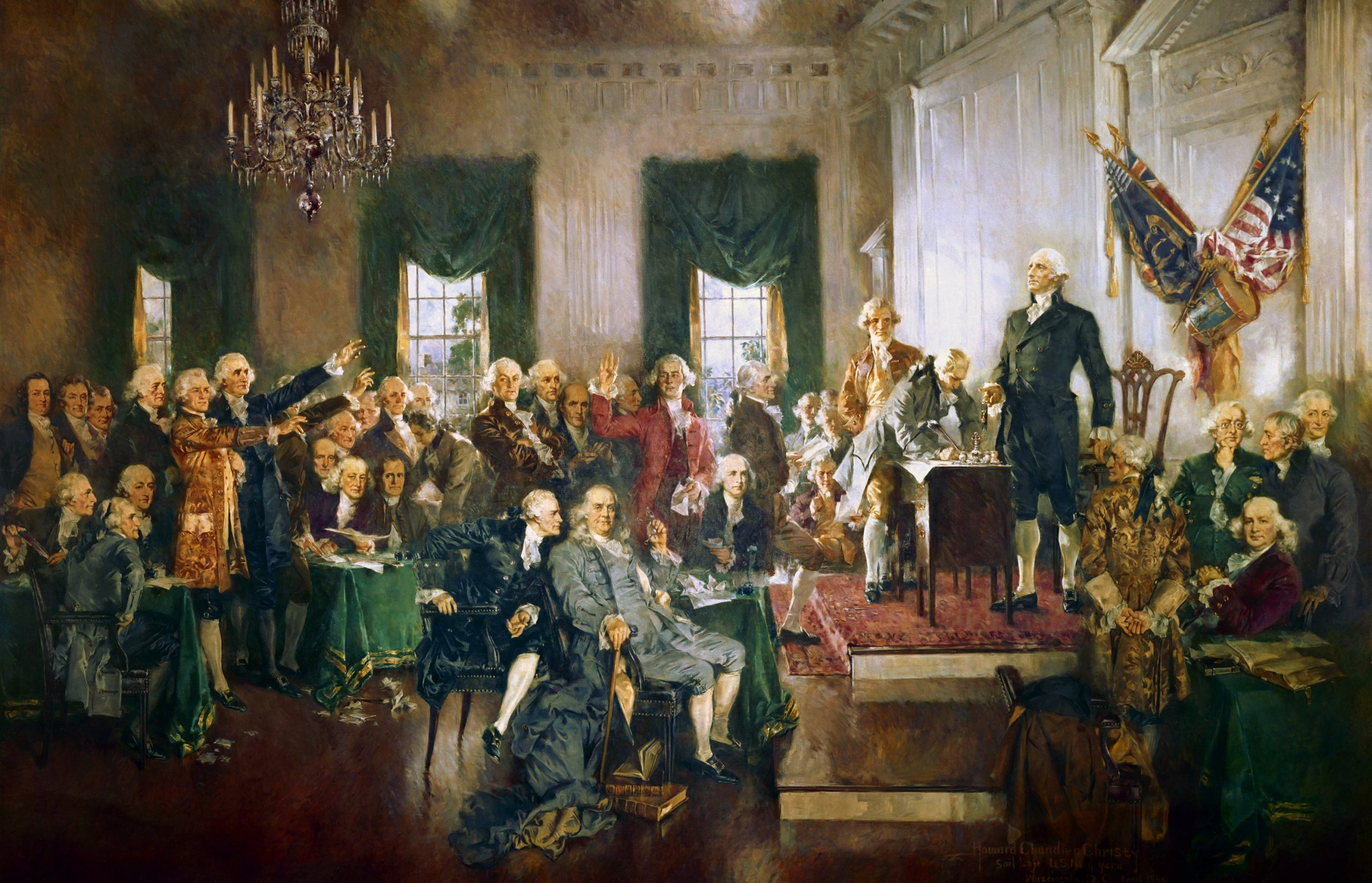Scene at the Signing of the Constitution of the United States, 1787