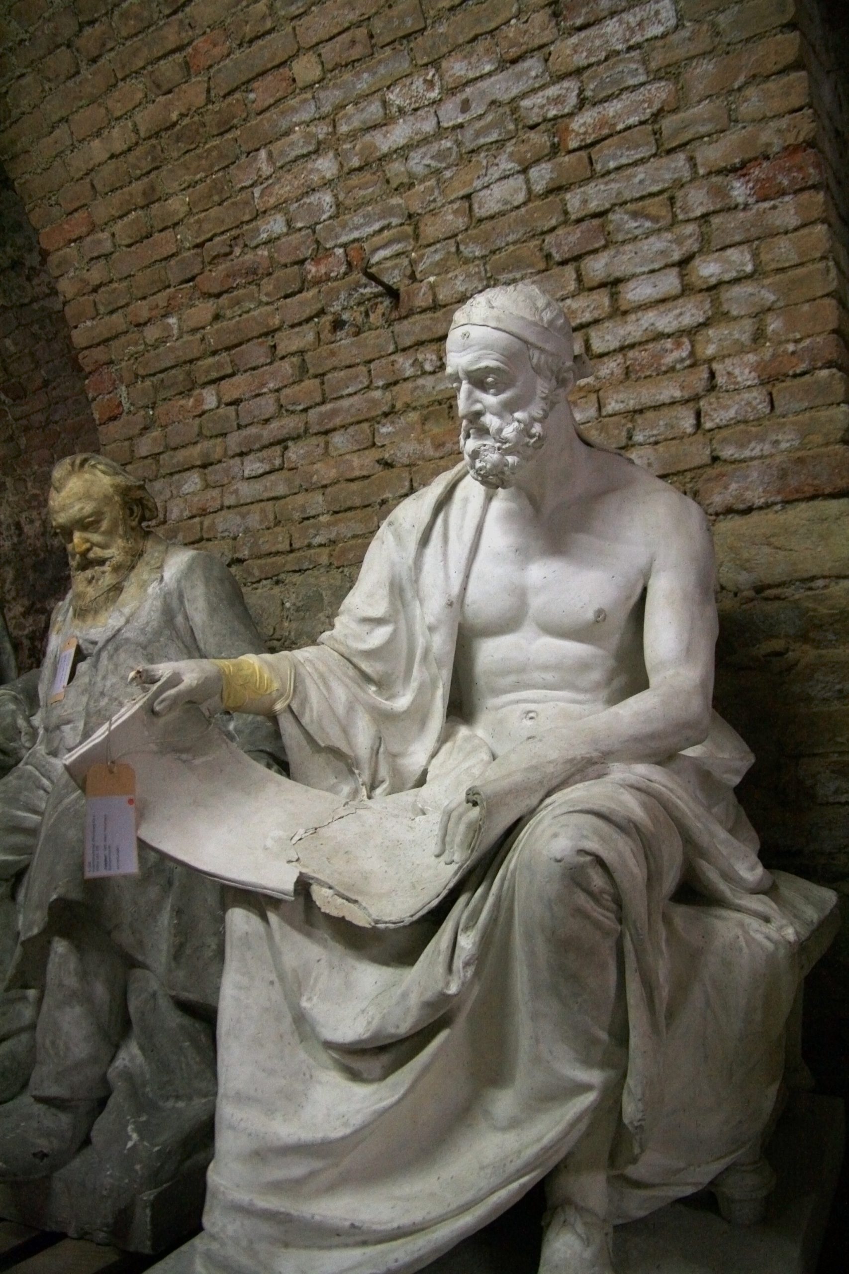 Sculpted portrait of the Greek historian Polybius by Alois Duell
