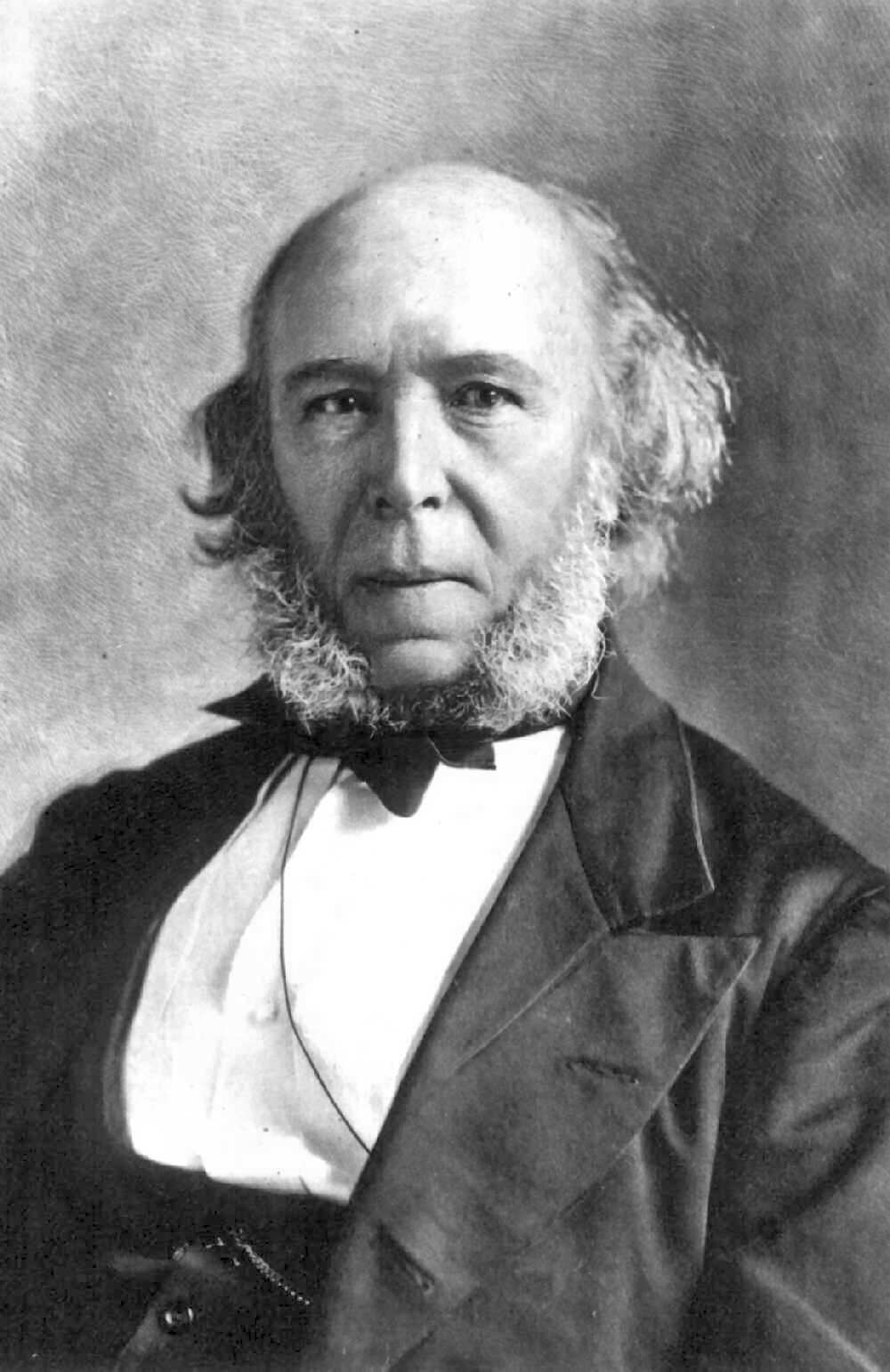 Portrait photograph of the English philosopher Herbert Spencer