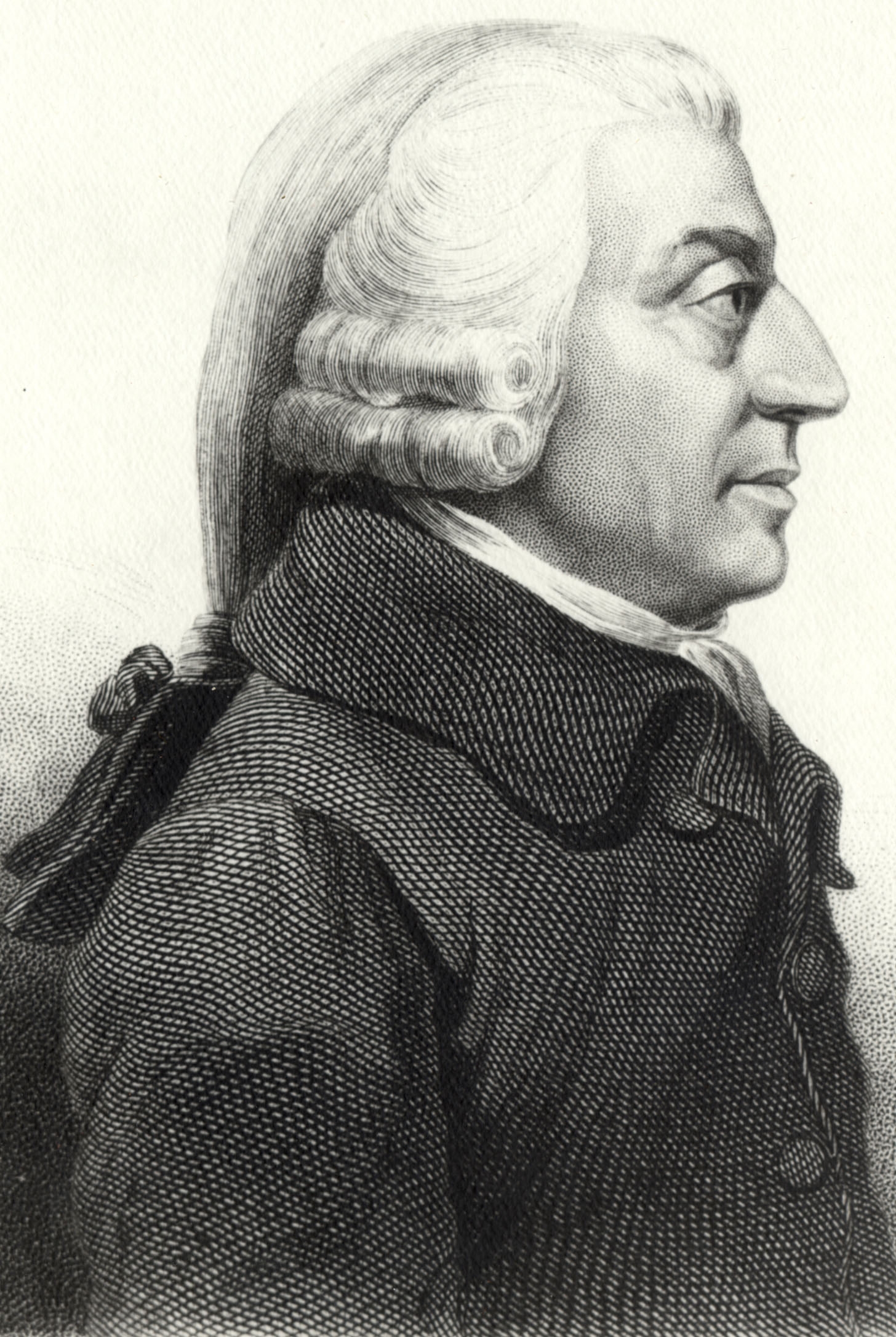 Profile portrait of Adam Smith